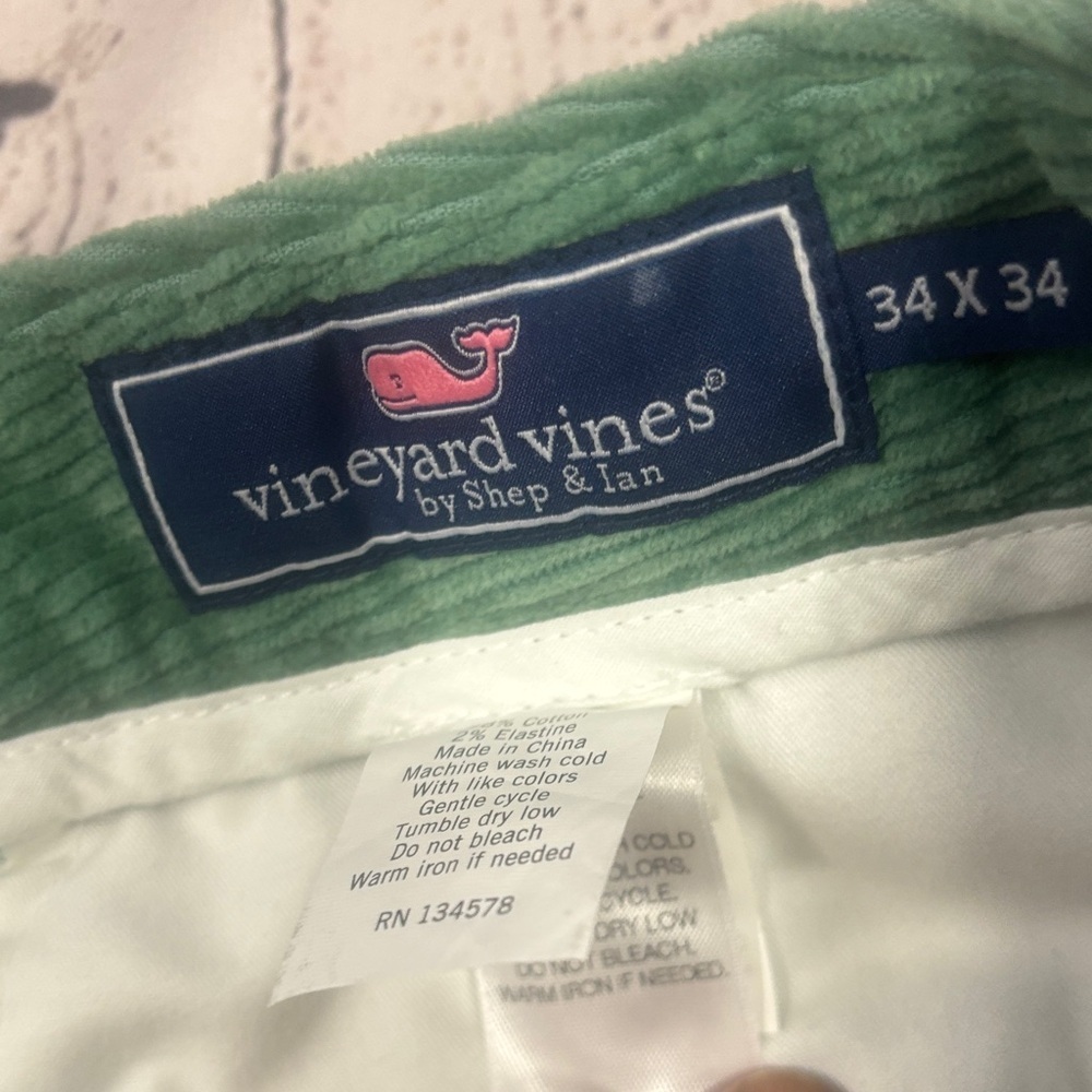 Vineyard Vines Men's Green Corduroy Pants - Picture 2 of 5